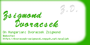 zsigmond dvoracsek business card